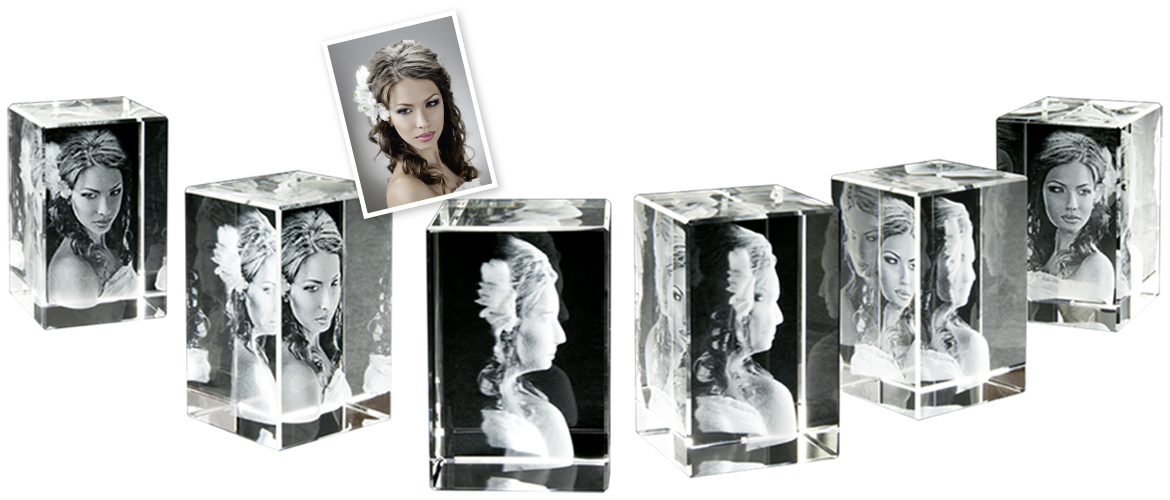 Contento 3D Portrait in Glas
