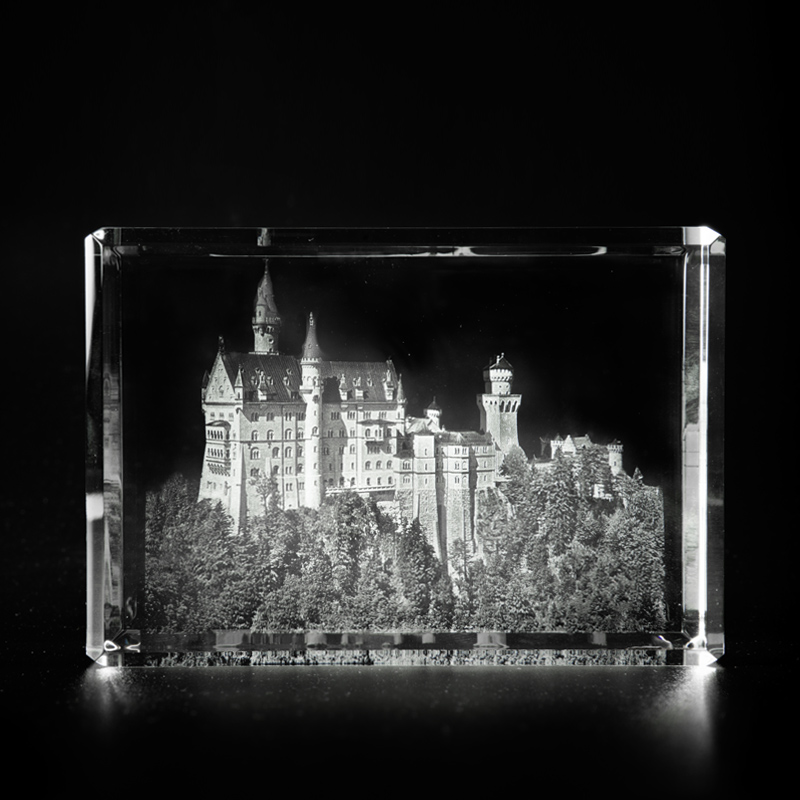 3D Glasfoto mit Gebäuden
