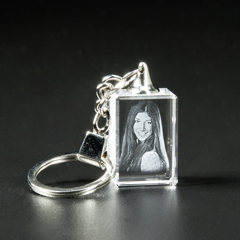 Contento 3D Glasfoto im Schluesselanhaenger