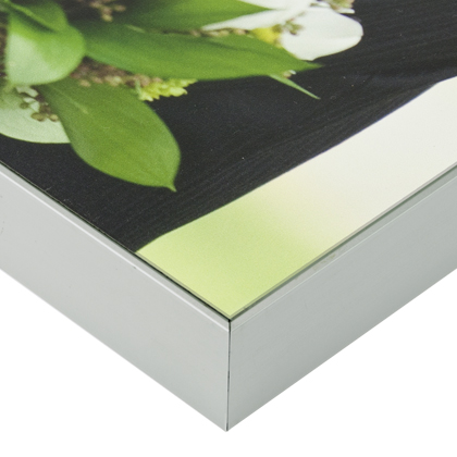 Contento Wandbild Echtglas mit Design-Schattenfugenrahmen Aluminium